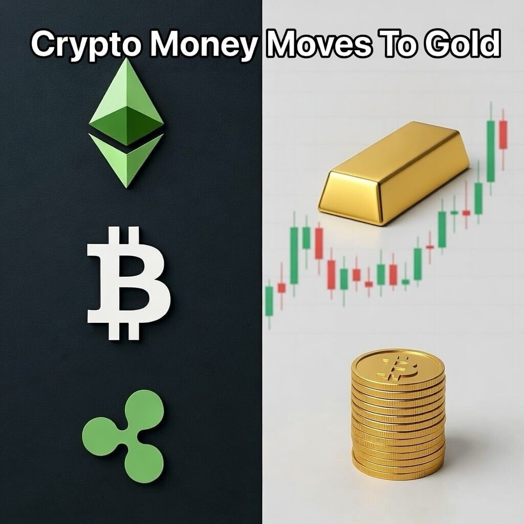 Bitcoin, XRP, Ethereum kraujavimas: kriptografiniai pinigai pereina į auksą?