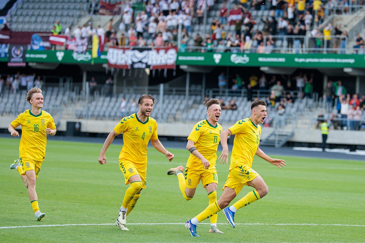 Baltijos taurės finale Lietuvos futbolo rinktinė susitiks su Estija